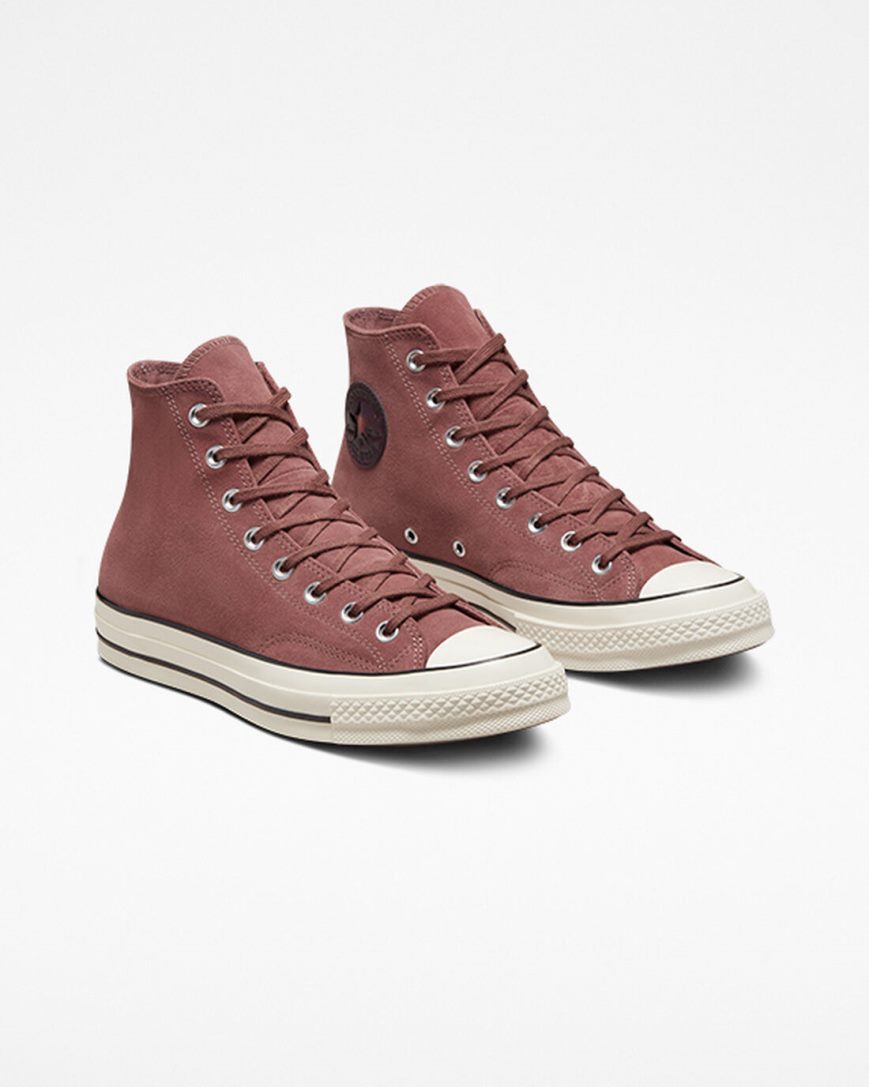 Women's Converse Chuck 70 Suede High Top Shoes Burgundy / Black | AU C0396X